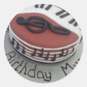 Adesivo Bolo da mãe do feliz aniversario