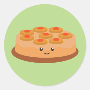 Adesivo Bolo de ananás de cima para baixo