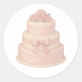 Adesivo Bolo de andares com rosas