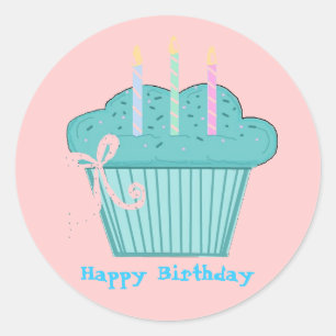 Adesivo Bolo de Aniversário Bonito