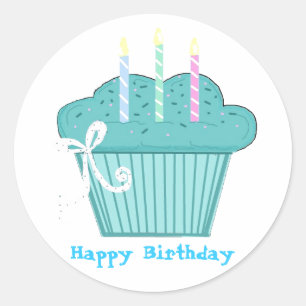 Adesivo Bolo de Aniversário Bonito