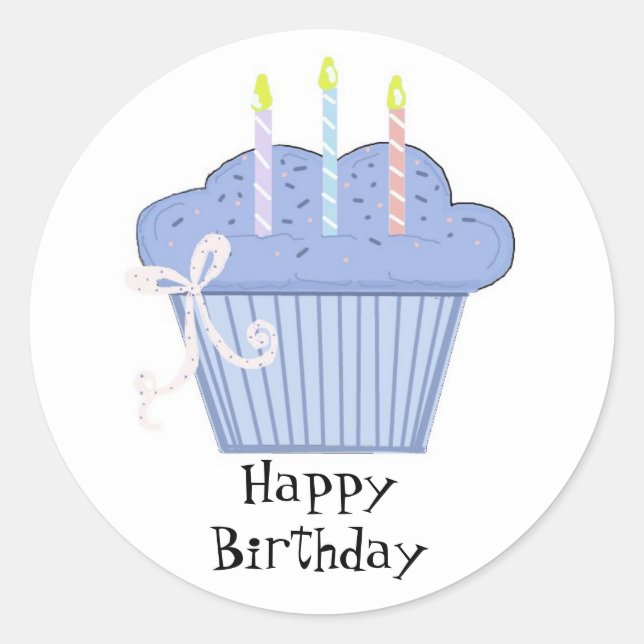 Adesivo Bolo de Aniversário com Velas (Frente)