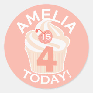 Adesivo Bolo de Aniversário de Quarto ou Qualquer Idade Pe