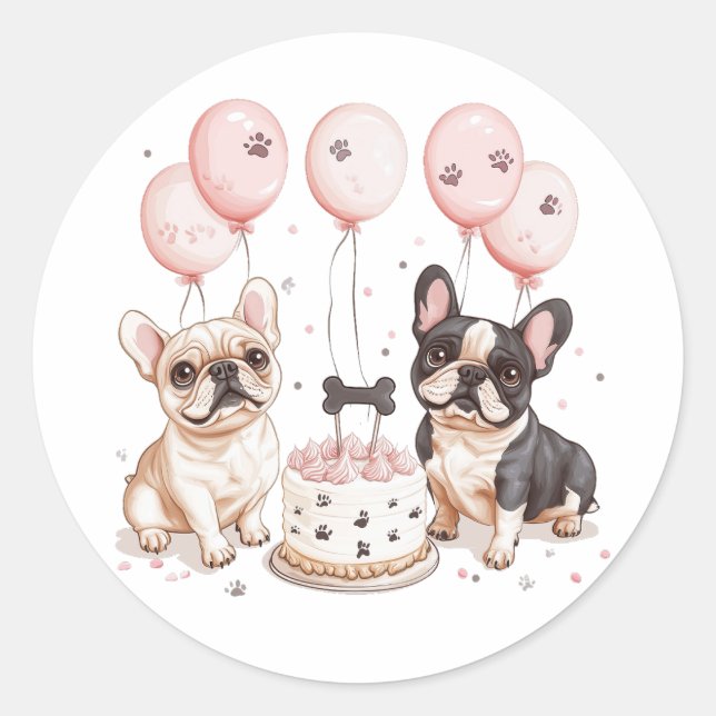 Adesivo Bolo de Aniversário Francês (Frente)