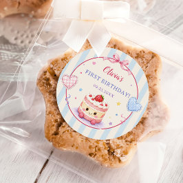 Adesivo Bolo de Aniversário Personalizado Aniversário de C