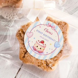 Adesivo Bolo de Aniversário Personalizado Aniversário de C