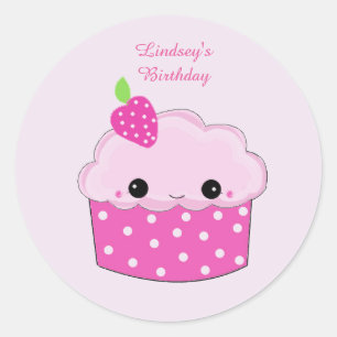 Adesivo Bolo de Aniversário Personalizado Smiley