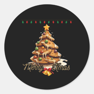Adesivo Bolo de árvore de Natal, feliz Natal!