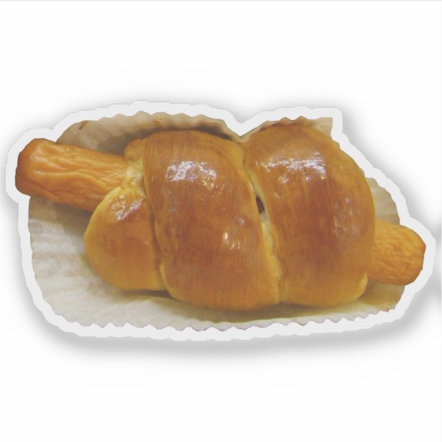 Adesivo Bolo de Cachorro Quente... Comida do deserto asiát (Frente)