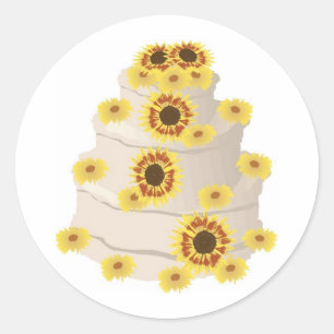 Adesivo Bolo de Casamento em Quatro Níveis com Trim de Gi