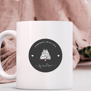 Adesivo Bolo de Casamento Personalizado Feito à Mão com Pa