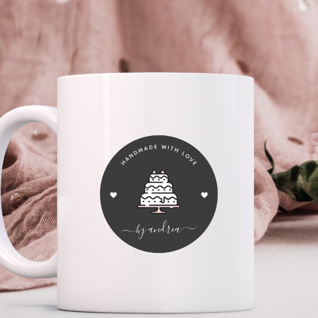 Adesivo Bolo de Casamento Personalizado Feito à Mão com Pa (Criador carregado)