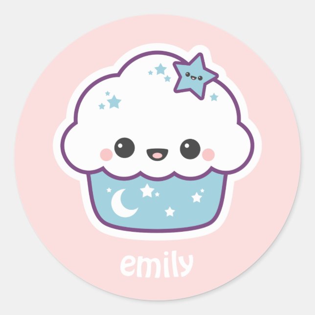 Adesivo Bolo de Espaço Azul (Frente)