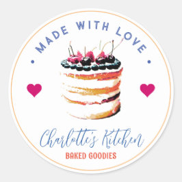 Adesivo Bolo De Morango Feito Com Uma padaria De Cozinha C