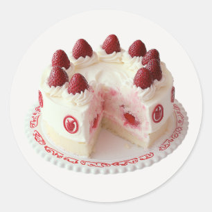 Adesivo Bolo de Morango Vintage