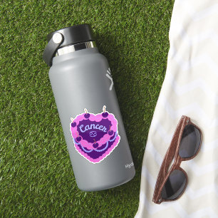 Adesivo Bolo de Nascimento do Cardíaco Zodiac Pastel