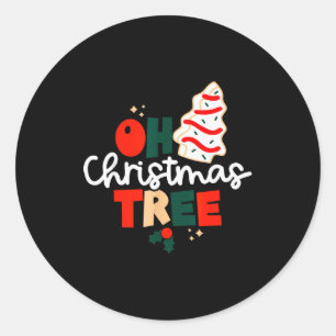 Adesivo Bolo de Natal Oh Árvore Debbie Bolo de Natal Engra