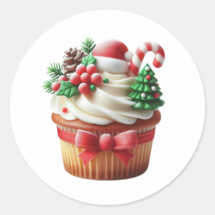 Adesivo Bolo de Natal Simples Sazonal