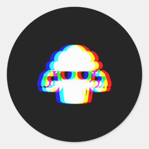 Adesivo Bolo De Noiva Engraçado Muffin Varwave Edm Glitch 