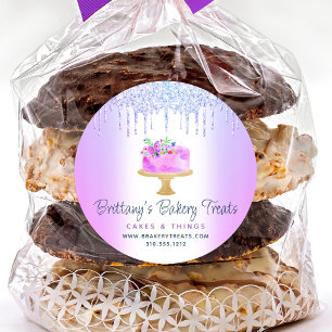 Adesivo Bolo-de-padaria-roxo esfrega-de-pastelaria