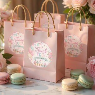 Adesivo Bolo de Sorvete Pastel Agradecimento Doce Loja