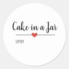 Adesivo Bolo em um script branco Jar