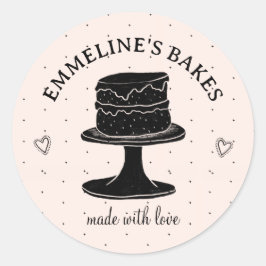 Adesivo Bolo Ilustrado Cozinheiro Caseiro Feito Com Amor