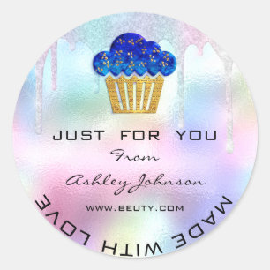 Adesivo Bolo Padaria Caseira Doces Logotipo Sorriso Muffin