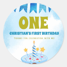 Adesivo Bolo primeiro aniversario
