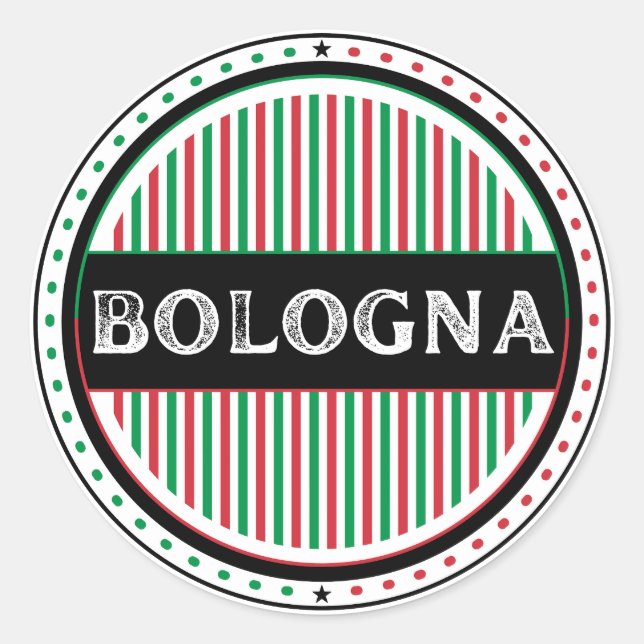 Adesivo Bologna City Pride Emblem – Italian Identity (Frente)