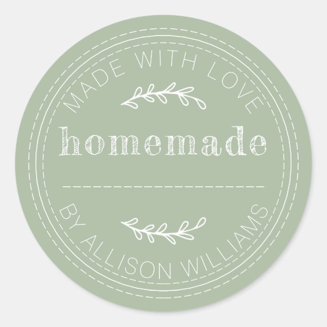 Adesivo Bolos Caseiros Rústicos Assados em Lata de Geleia  (Frente)