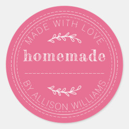 Adesivo Bolos Caseiros Rústicos Assados Geleia em Lata Ros