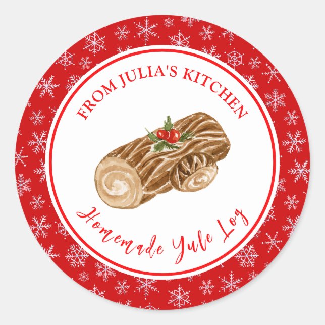 Adesivo Bolos de Natal Tronco de Natal (Frente)