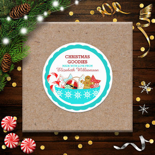 Adesivo Bolos e Doces de Natal Personalizados