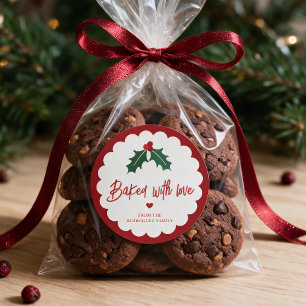 Adesivo Bolos Personalizados Feitos com Amor Natal Bolos