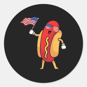 Adesivo Bolsa de Cachorro Quente Bandeira Americana Liberd