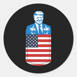 Adesivo Bolsa de Dedo do Meio de Trump 2020 Eleição EUA Re