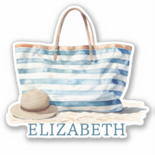 Adesivo Bolsa de praia de Strike White Blue e Azul costeir