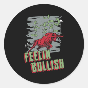 Adesivo Bolsa de Valores Feelin Bullish Trading Bull Trade