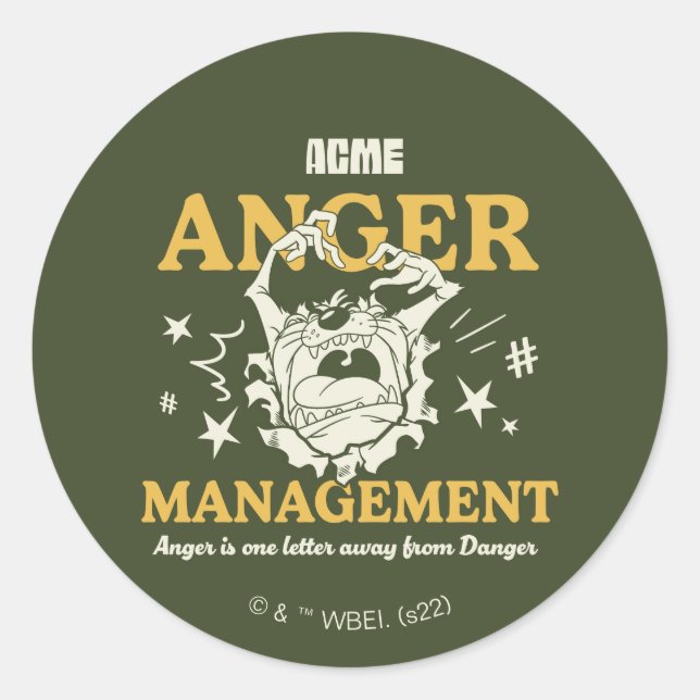 Adesivo BOLSAS DE CARRO™ |TAZ™ ACME Anger Management (Frente)