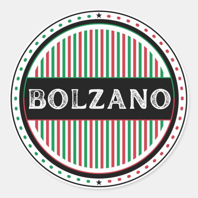 Adesivo Bolzano City Pride Emblem – Italian Identity (Frente)