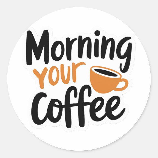 Adesivo Bom dia café (Frente)
