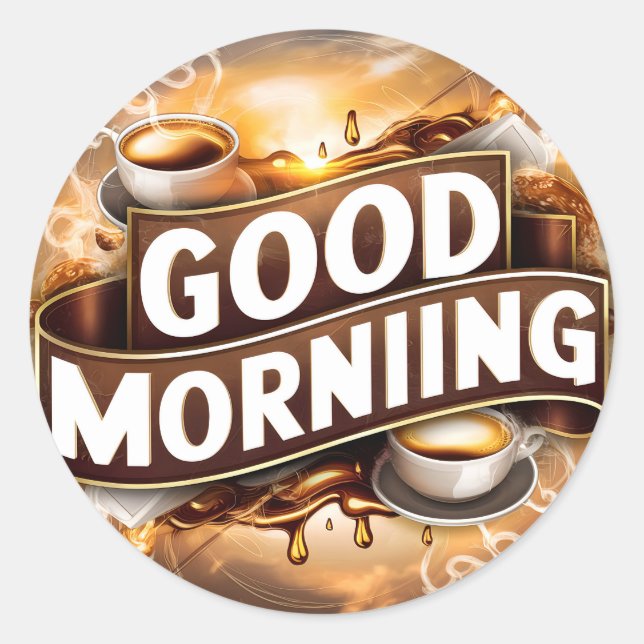 Adesivo Bom dia Café e Pães #4 (Frente)