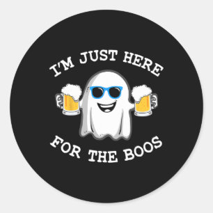 Adesivo Bom Dia das Bruxas. Estou aqui para o boos costu.