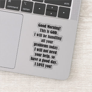 Adesivo Bom dia do DEUS