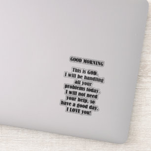 Adesivo Bom dia do DEUS