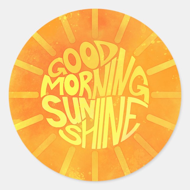 Adesivo Bom Dia, Sunshine! (Frente)
