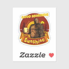 Adesivo Bom Dia Sunshine Bigfoot Café Humor Arte