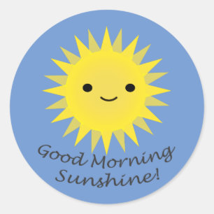 Adesivo Bom dia Sunshine Cute Kawaii Sun