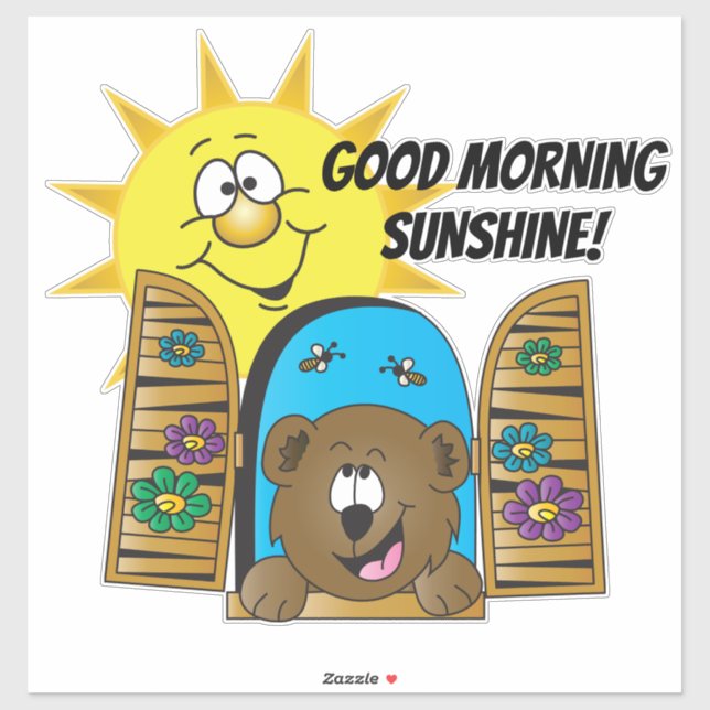 Adesivo Bom dia Sunshine Sticker (Folha)